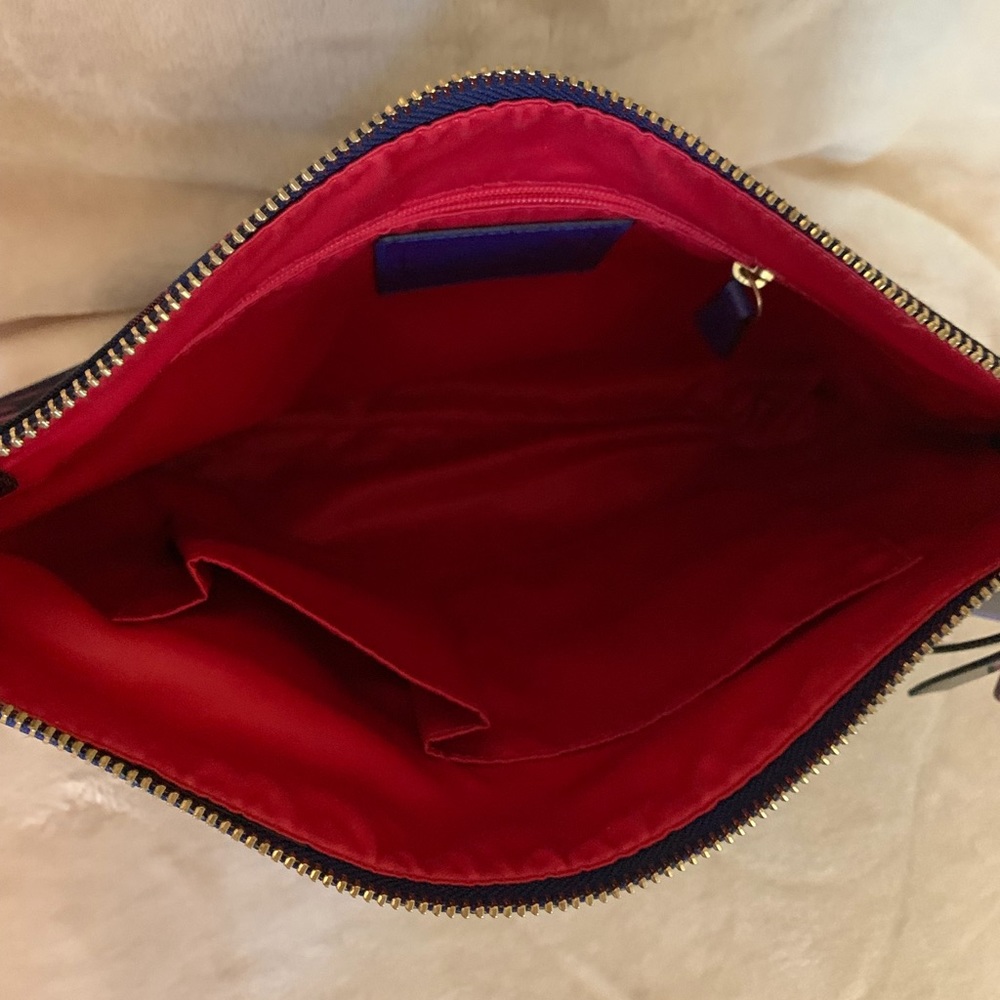 Coach Poppy Tartan Hippie Navy Blue Shoulder Bag - Picture 6 of 7